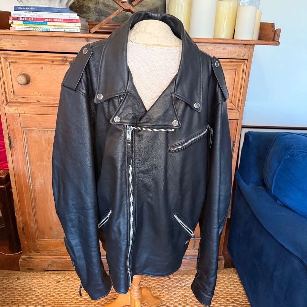 Harley-Davidson Leather Motorcycle Riding jacket. Black XXL